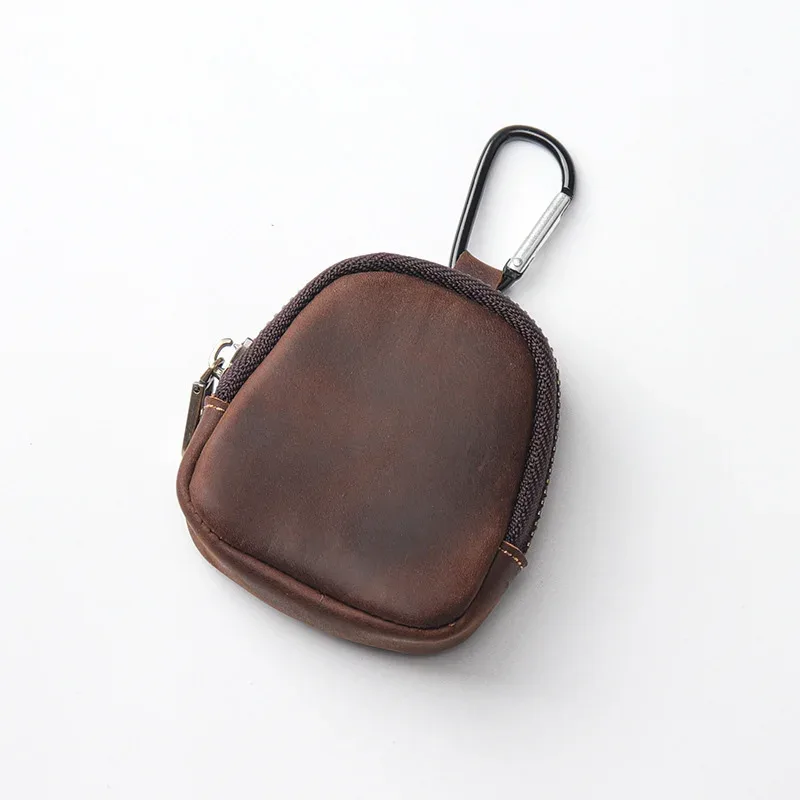nouveau 2026 – porte-monnaie rétro mini en cuir pu pour homme et femme, avec mousqueton, multicolore, pour extérieur, et organiseur de câbles d'écouteurs