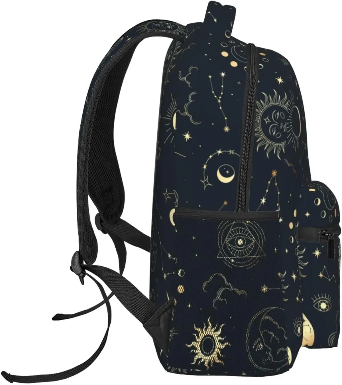 stratravelling-sac à dos léger pour ordinateur portable pour hommes et femmes, sac à dos universitaire, sac à dos décontracté, constellations magiques, soleil, lune, étoile