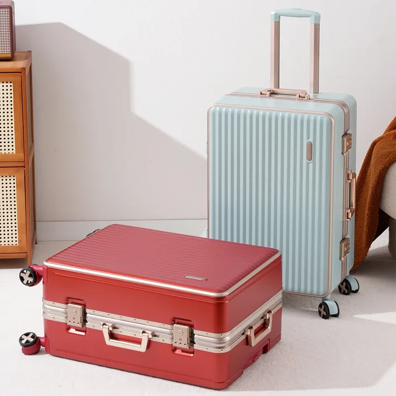valise de voyage de haute qualité, nouvelle collection, 20 pouces, avec cadre en aluminium, en abs+pc épaissi, disponible en 22/24/26/28 pouces