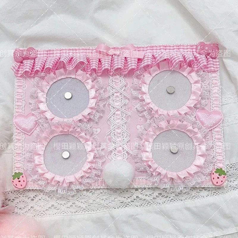 planche ita finition rose, style peluche mignon, sac ita, organisateur de badges, planche d'organisation de badges, accessoires itabag