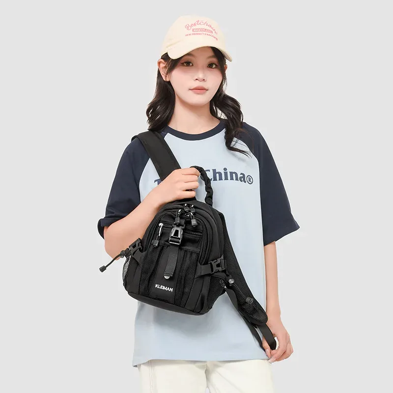 sac à dos tactique multifonction étanche pour hommes et femmes, sac de poitrine léger de voyage, mode japonaise, sac à dos de cyclisme