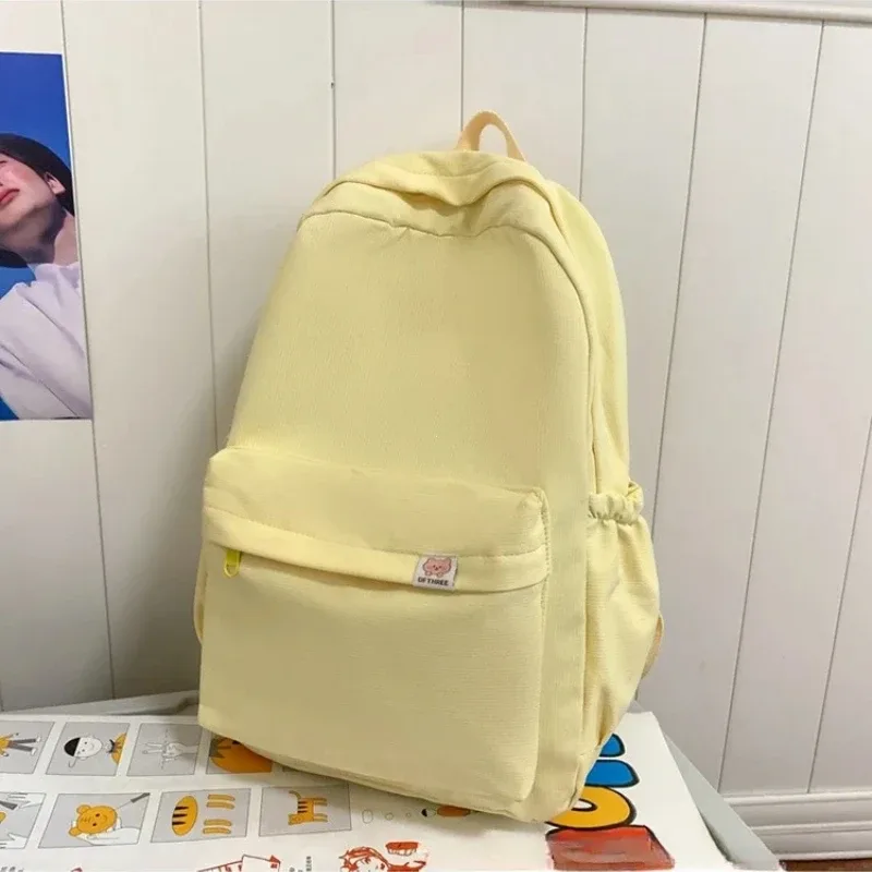 nouveau sac à dos imperméable en nylon pour femmes sac de voyage pour femmes sacs à dos cartable pour adolescentes couleur unie bookbag mochila bookbag
