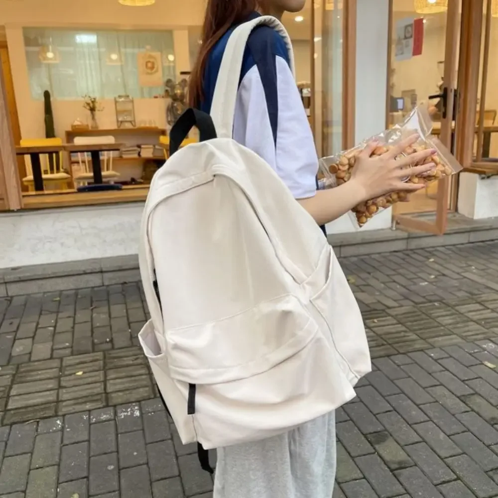 sac à dos polyvalent en nylon de haute qualité, noir, gris, blanc, rouge, imperméable, pour ordinateur, grande capacité, de voyage lavable, unisexe