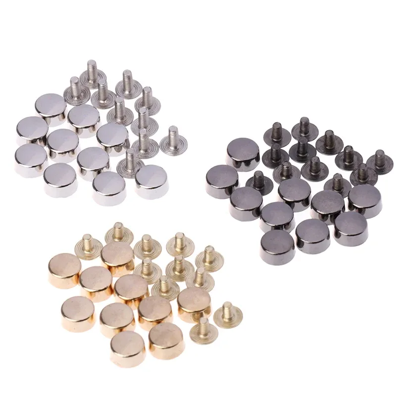 boutons vis métal noir argenté doré forme ronde plate accessoires couture fixation sac main bandoulière punk décoration diy projets travail manuel