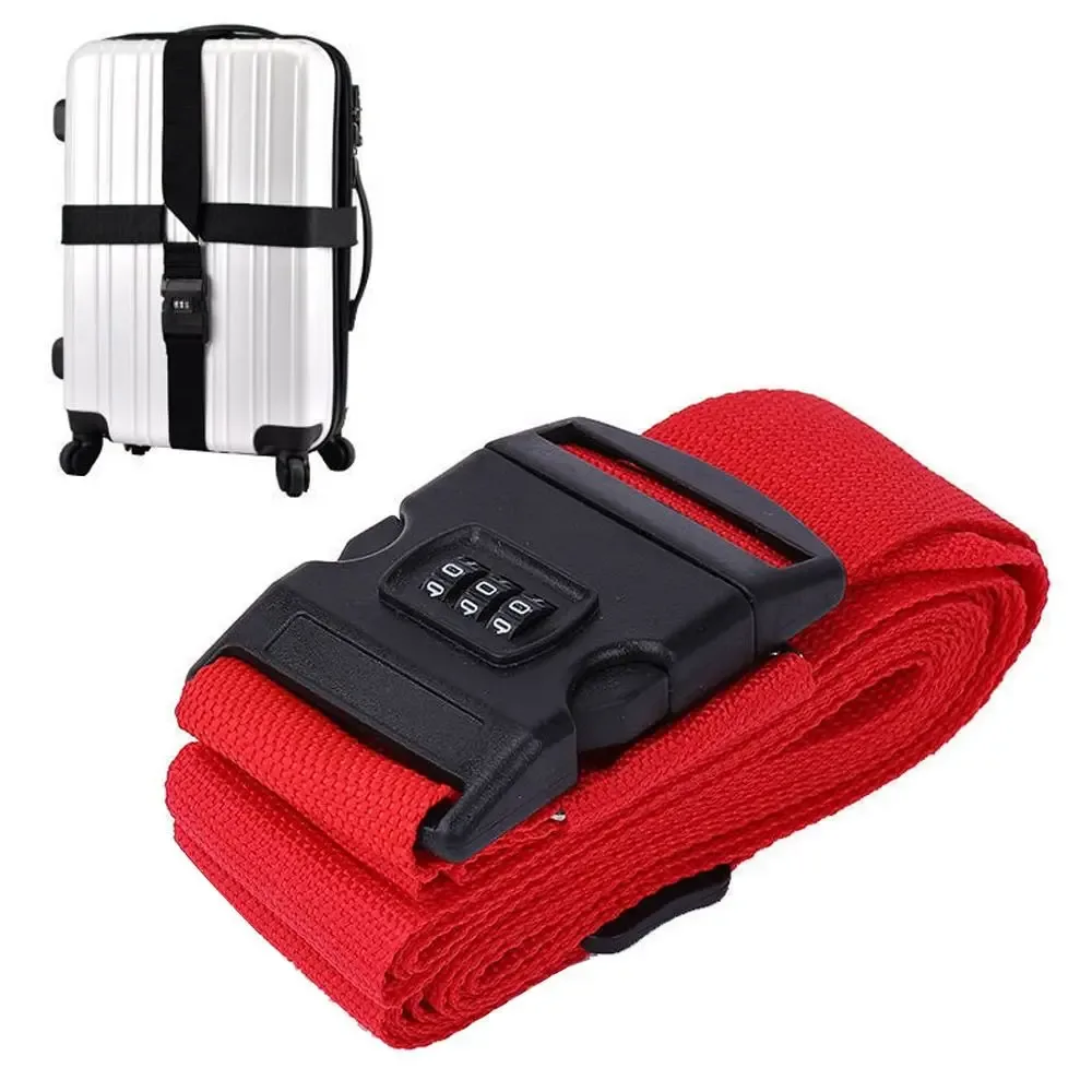 sangle de bagage réglable antivol, ceinture de groupage, accessoire de valise de voyage, sangle croisée, ceinture d'emballage, 1 pièce