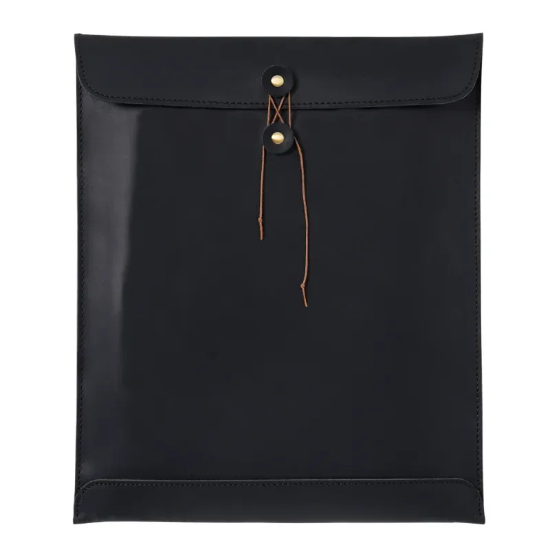 oem odm vintage crazy horse cuir a4 portefeuille sac taille véritable cuir de vachette padfolio sac en cuir fichier sac de rangement fichier poche