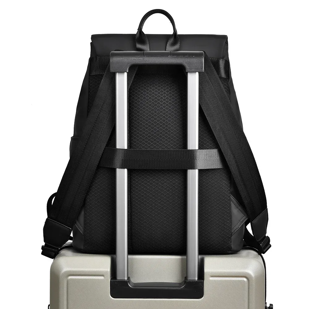 sac dos nylon homme noir gris vert 16 pouces multifonction ordinateur portable imperméable bandoulière arquée