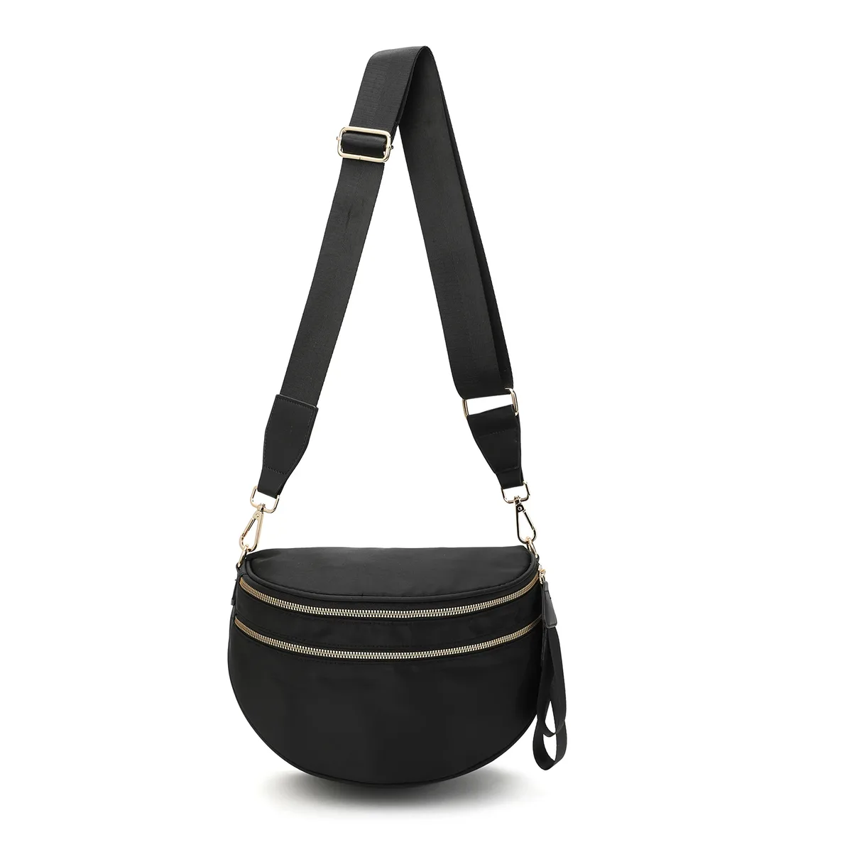 doyogi noir et blanc à carreaux spacieux bum sac sacs à bandoulière pour femmes en nylon essentiels de voyage sac de maman sac à couches pour maman