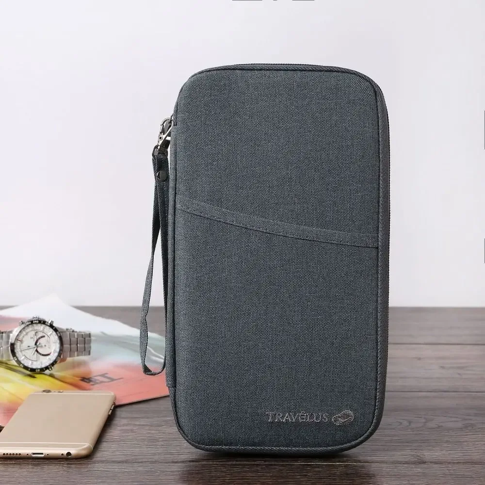 nouvelle pochette de voyage rfid pour passeport, organisateur multifonctionnel pour cartes et billets de famille, unisexe, idéal pour l'enregistrement à l'aéroport