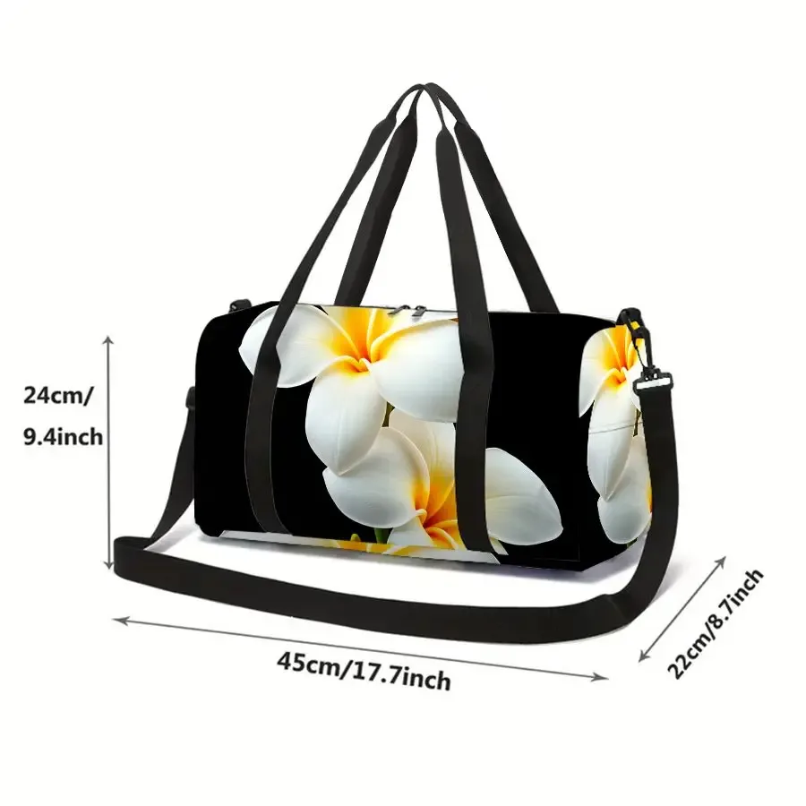 Sac de voyage à grande capacité à imprimé floral pour garçon/fille, meilleur cadeau, sac de voyage 2D à motif de dessin animé, sac de sport de plein air pour enfants