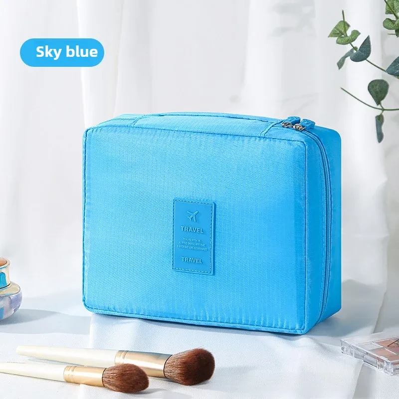 grande trousse de toilette pour femmes, sac de voyage imperméable pour cosmétiques, organiseur de maquillage avec ouverture facile, étui de rangement beauté