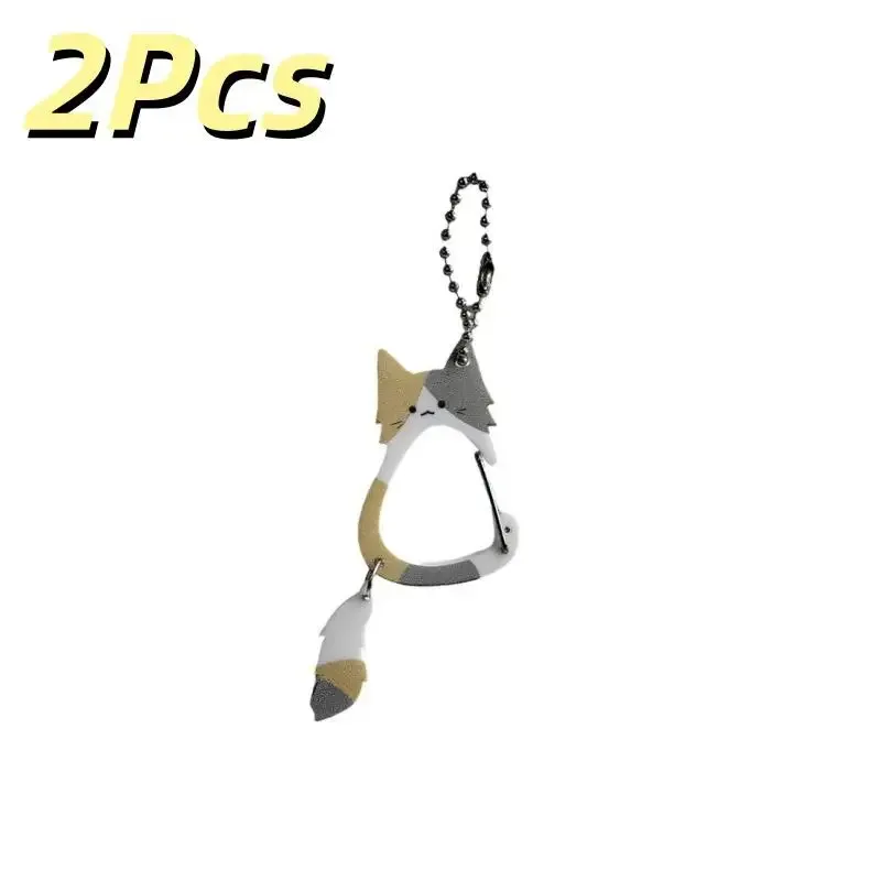 lot de 2 porte-clés chat à queue mobile, pendentif queue qui bouge avec mousqueton pour sac à dos, sac à main, décoration, cadeau pour les amoureux des chats