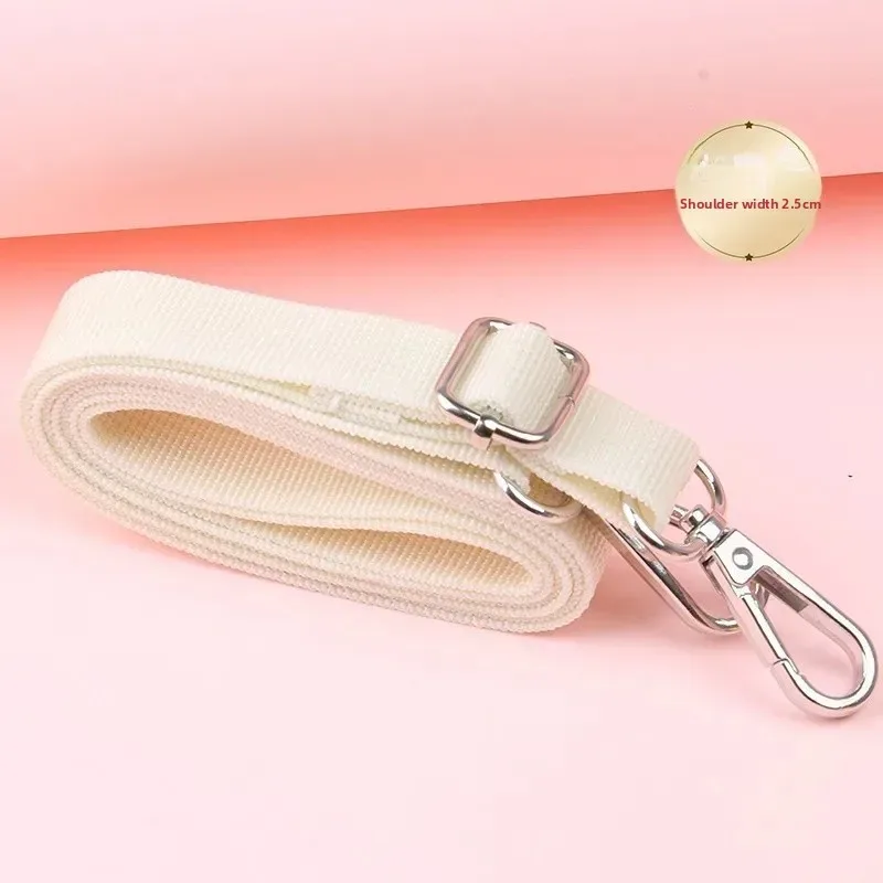 sac à bandoulière large de couleur pure, sac d'ordinateur, haut-parleur, appareil photo, sangle de tasse d'eau, accessoires polyvalents en fibre de polyester