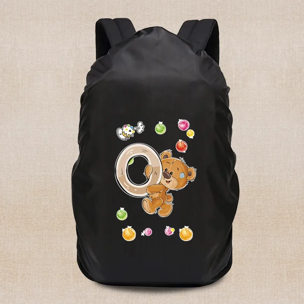 housse de pluie portable légère, housse de voyage série ours 20-70l, sac à dos de camping, étanche à la poussière, accessoires de voyage