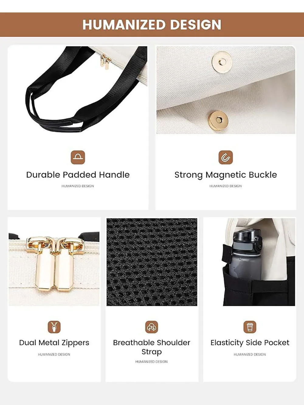 sac à dos pour ordinateur portable de 15,6 pouces pour femmes avec port usb, sacs à bandoulière tendance, sac à main, sac à dos de voyage imperméable avec sac organisateur