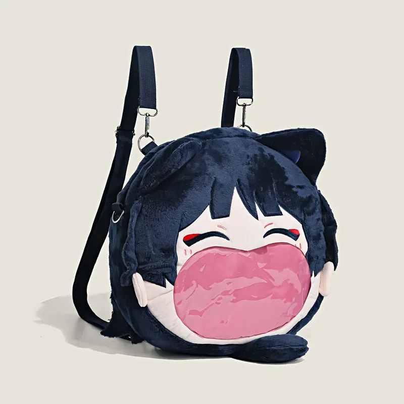 genshin impact wanderer raiden shogun kaedehara kazuha dessin animé itabag anime sac à dos cadeaux de vacances pour amis