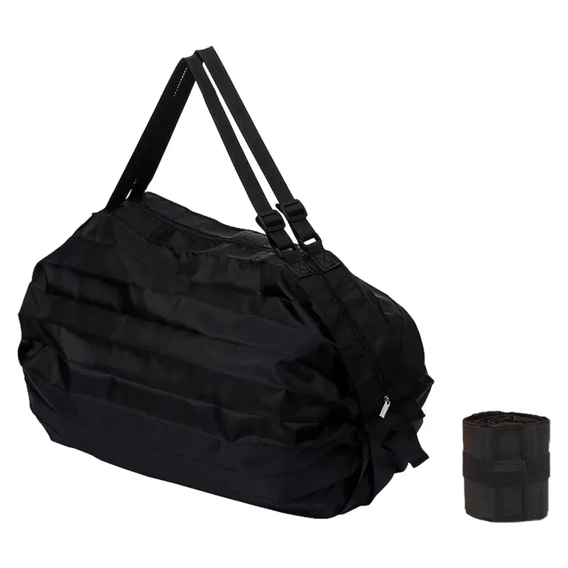 grand sac de courses pliable réutilisable, sac écologique pour l'épicerie, sacs de rangement pour jouets de plage, sac à bandoulière avec imprimé chat et citron, pochette fourre-tout