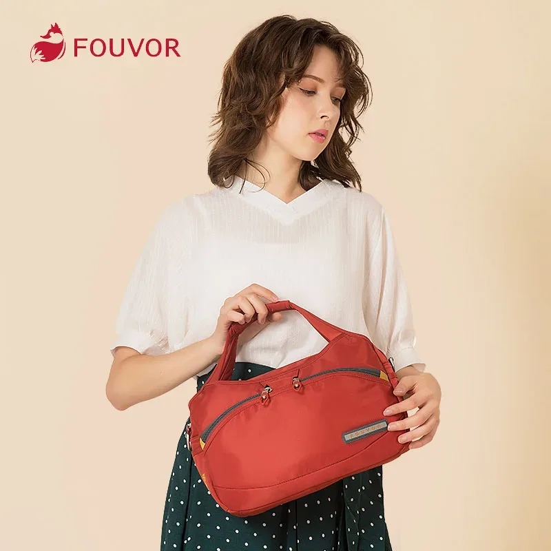 fouvor femmes sac en nylon 2025 nouvelle mode grande capacité sacs à bandoulière oxford sac à main dames décontracté voyage toile fourre-tout 2587-10