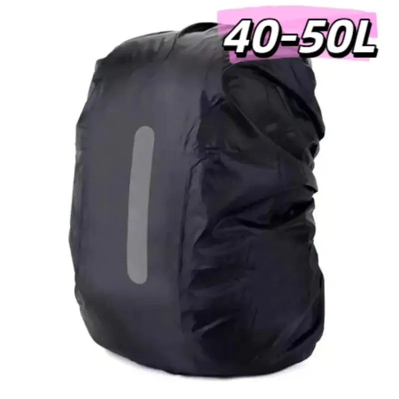 sac à dos imperméable réfléchissant de 15-65l, housse de protection contre la pluie pour sports de plein air, cyclisme, randonnée, escalade.