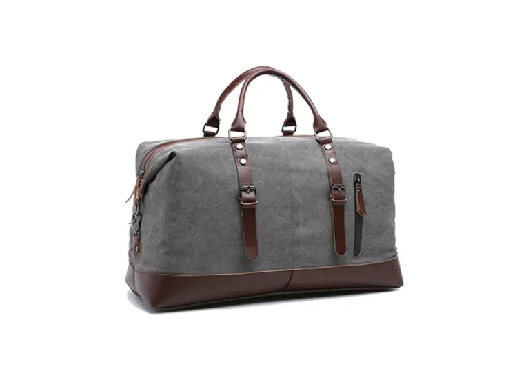 sacs de voyage en toile et cuir pour hommes, bagages à main, sacs de sport, fourre-tout de voyage, grand sac de week-end, sac de nuit, original