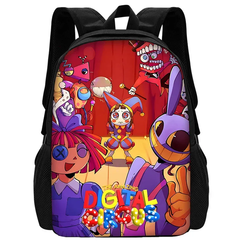 sac à dos d'école pour enfants cartoon a-amazings digitals circus avec sacs à déjeuner, sacs à crayons, sacs d'école pour garçons et filles, meilleur cadeau