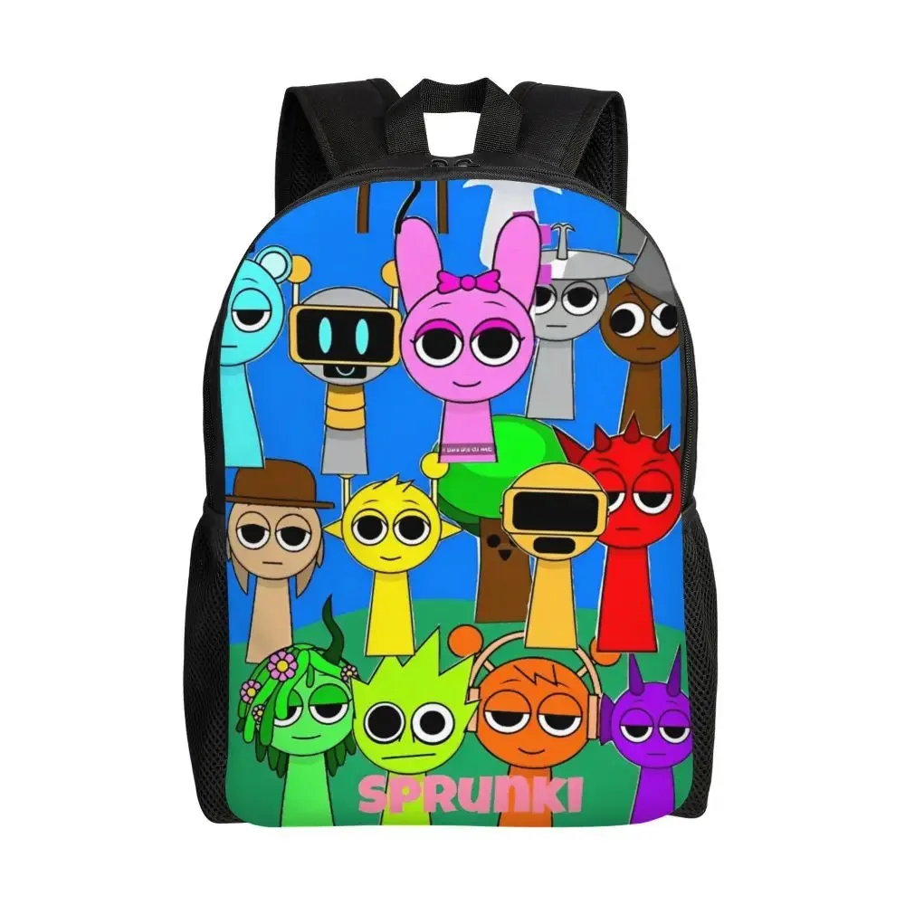 sprunki jevin drôle sac à dos décontracté léger lycée randonnée voyage sac à dos pour hommes femmes ordinateur portable sac à bandoulière