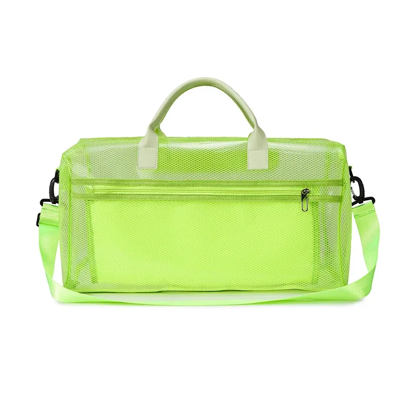 sac de rangement pour équipement de natation, avec compartiment séparé pour les articles secs et humides, sac de sport tendance pour les activités de remise en forme en eau chaude, sac de plage transparent et résistant pour les étudiants.