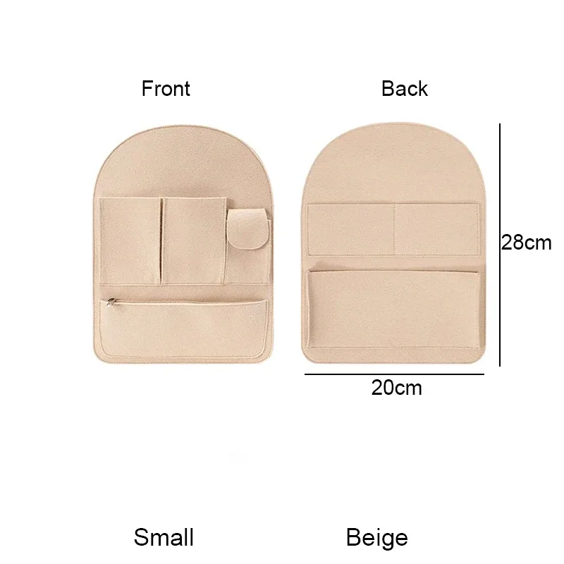 organisateur voyage feutre noir orange accessoires mise niveau sac dos école tri cosmétiques inserts