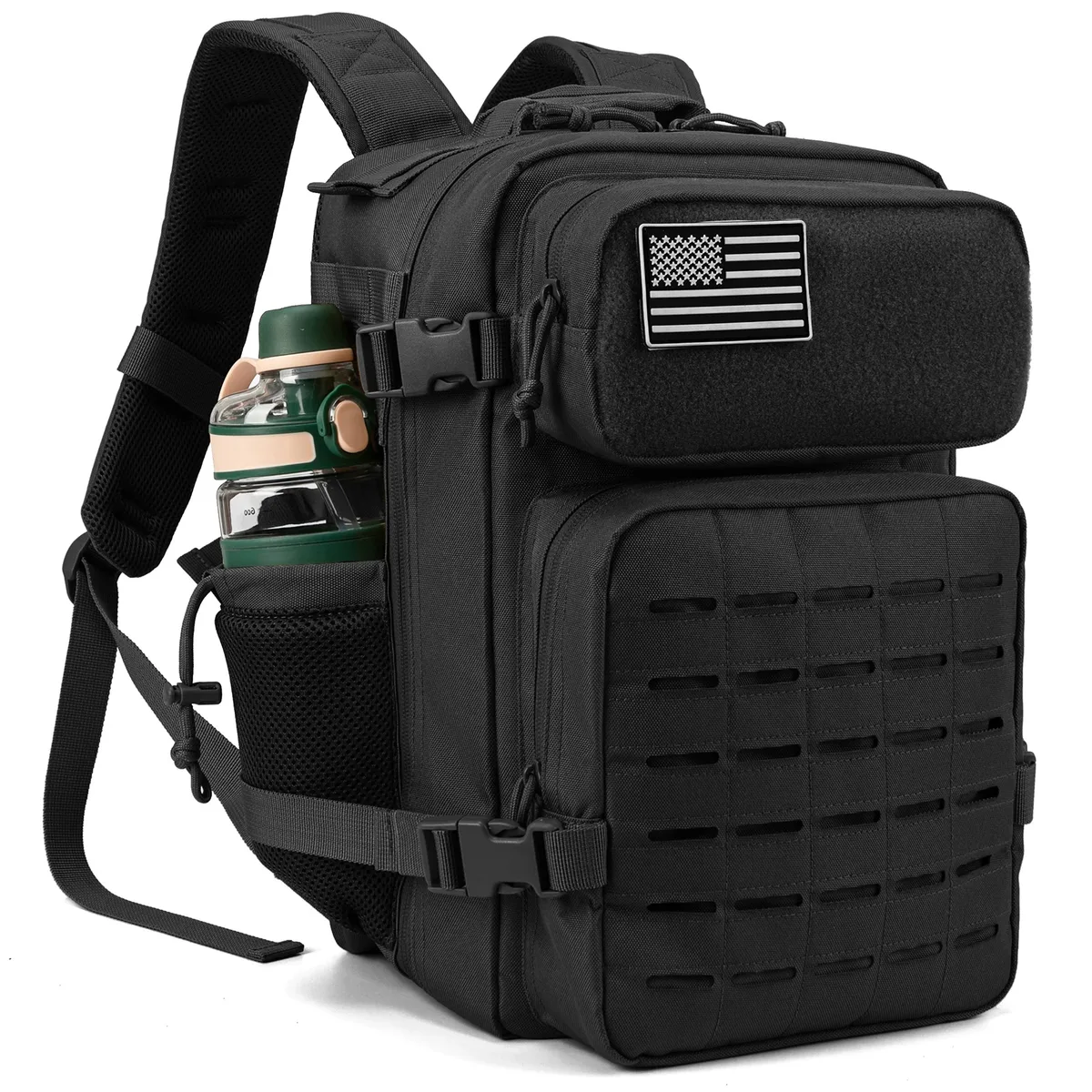 sac à dos tactique 25l pour hommes, sac de survie découpé au laser, petit sac de randonnée, sac de sport, sac à dos de randonnée avec deux porte-gobelets