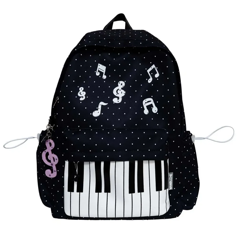 sac à dos pour piano en nylon, multi-poches, design léger, sac pour notes de musique, sangle respirante, grande capacité, sac à dos pour clavier