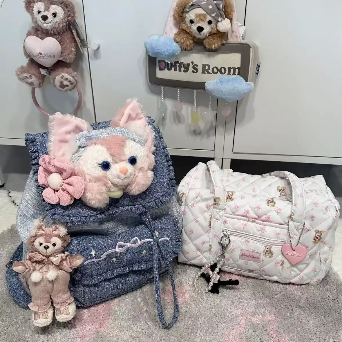 sacs à main harajuku pour femmes, sacs fourre-tout à fleurs blanches, sacs esthétiques décontractés, tenues coréennes, streetwear, mode kawaii, y2k