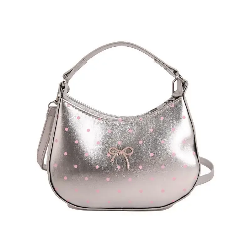 mini sac à rouge à lèvres nœud papillon, nouvelle collection printemps, style coréen, sac à main à pois et perles, sac bandoulière de luxe en cuir pu pour loisirs et voyage