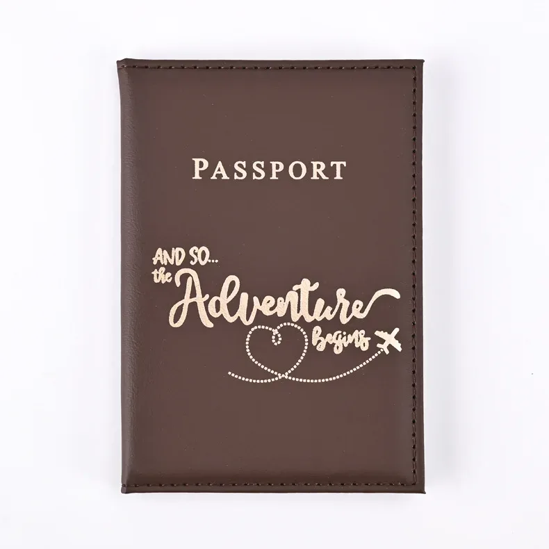 1 pièces sac de couverture de passeport pour femmes hommes pu leathaer mode voyage porte-passeport étui id nom cartes de visite pochette de protection
