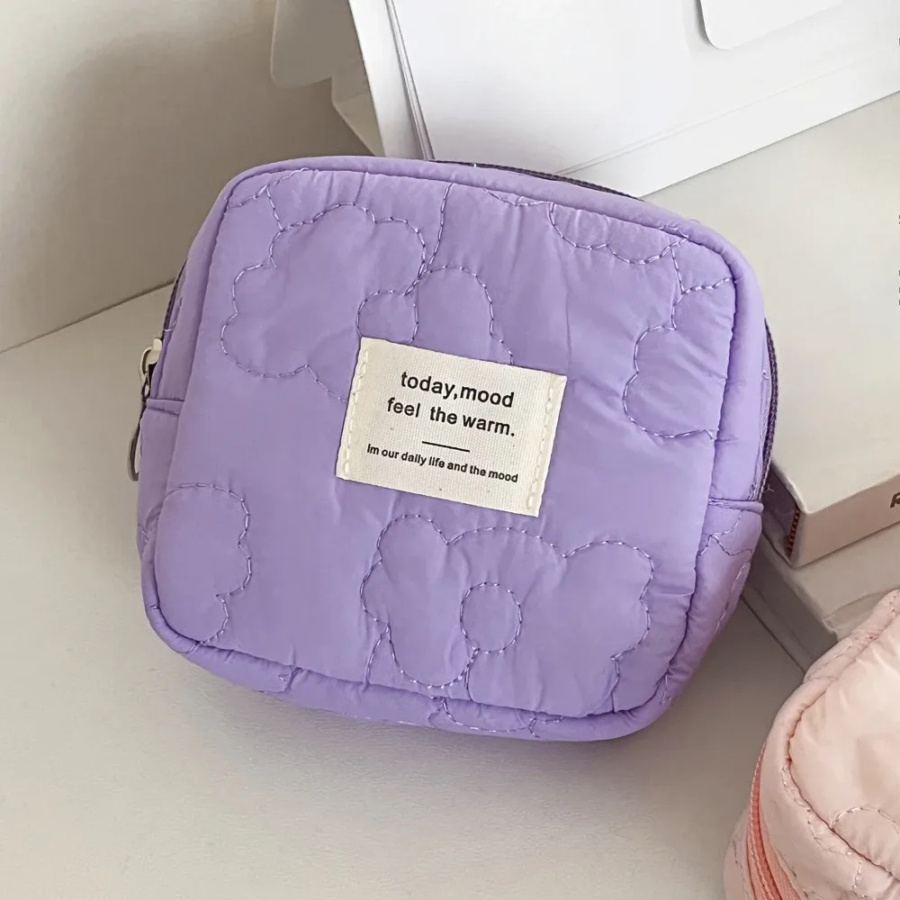 nouveau motif de fleur femmes sac de maquillage rouge à lèvres organisateur cosmétique sac à fermeture éclair mignon sac à main pochette sac cosmétique femme maquillage sacs
