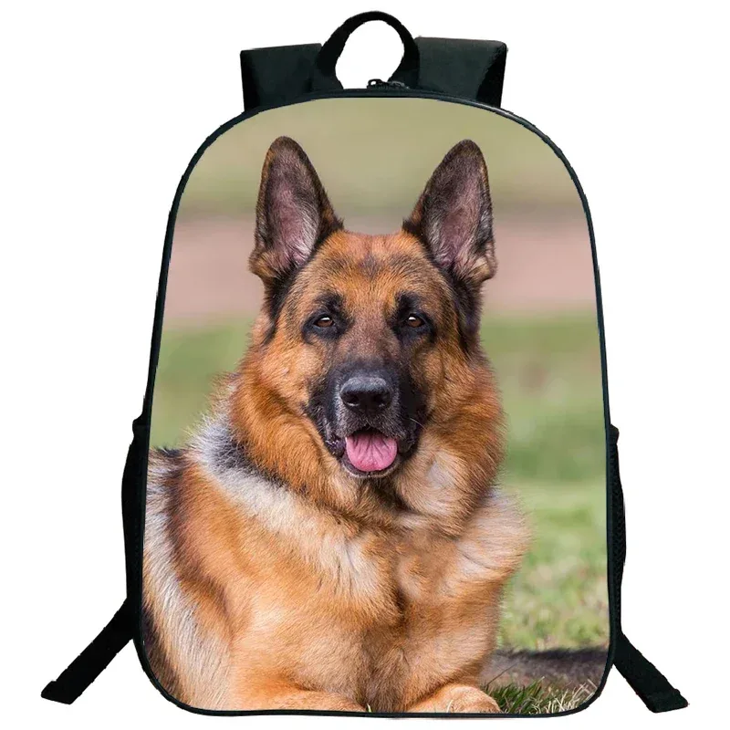 sac à dos imprimé de troupeau des contribuables allemands, grande capacité, sacs d'école pour garçons et filles, sac à dos mignon pour chien corgi husky, sac de voyage étanche, cartable