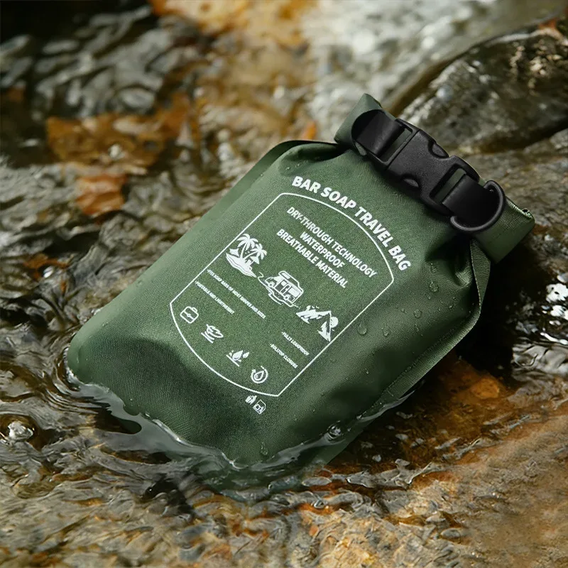 sac à savon de voyage portable imperméable, sac de rangement multifonction pour savon, pour voyages d'affaires, articles de toilette d'hôtel, sac en nylon séparé