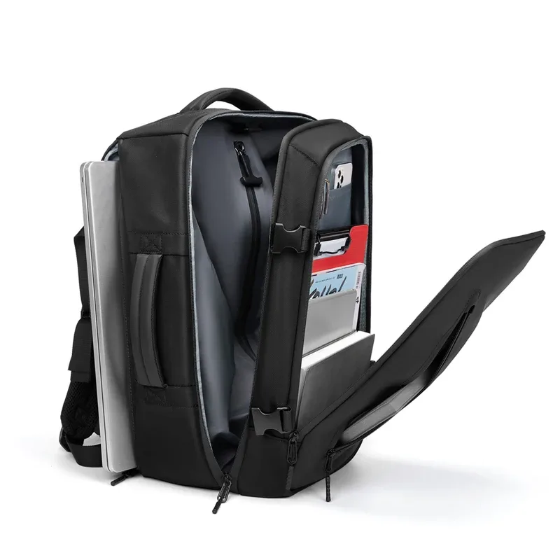 sac à dos de voyage pour homme, sac à dos de compression sous vide, sac à dos pour ordinateur portable 16 pouces, sac à dos imperméable pour l'école, la randonnée en plein air, pour pompes