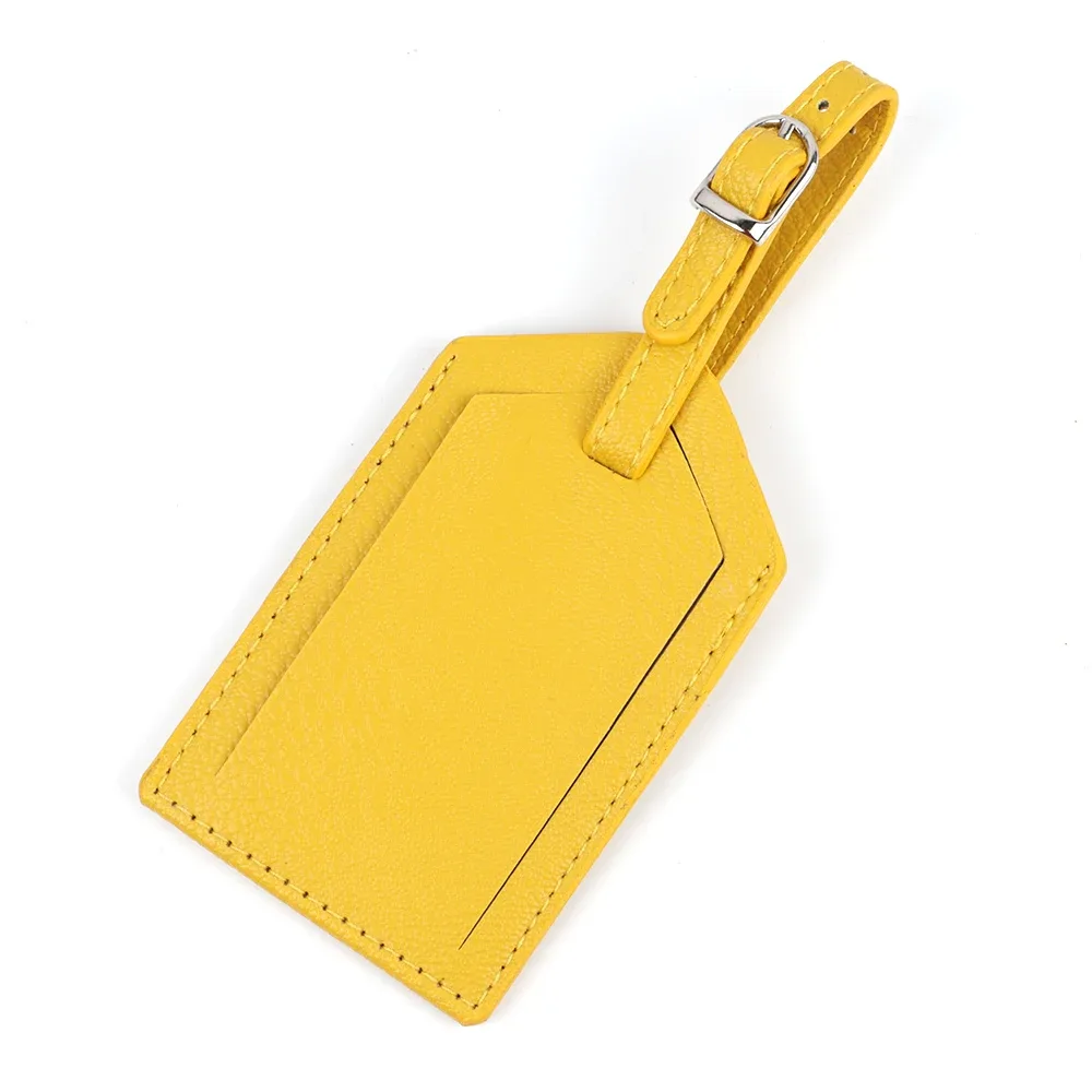 étiquettes de bagage en cuir pu, accessoires de voyage pour femmes et hommes, porte-nom et adresse pour valise, étiquettes d'embarquement, plusieurs couleurs disponibles