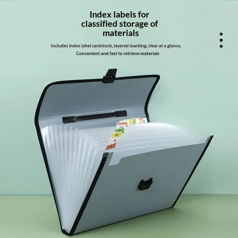 organisateur de documents longs à motif diamant, sac accordéon portable extensible, classeur de bureau professionnel multicouche, pack combiné