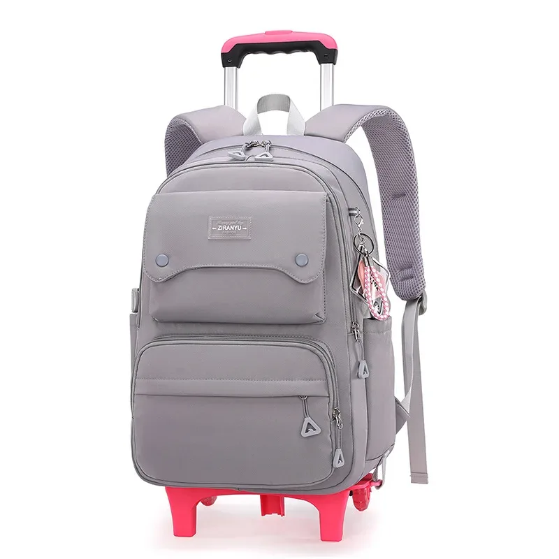 nouveau sac à dos scolaire à roulettes pour enfants, sac à dos à roulettes pour filles, sac à dos à roulettes multifonctionnel