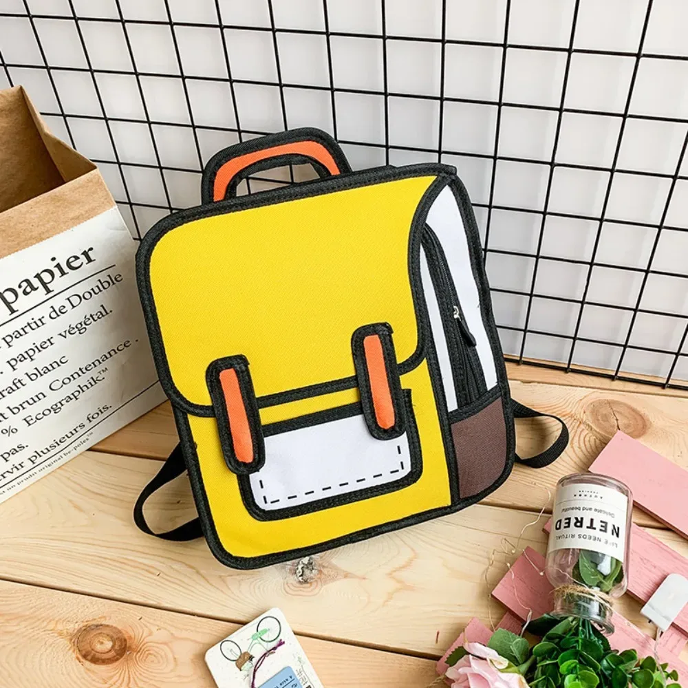 sac à dos scolaire 2d tendance avec imprimé de bande dessinée de conte de fées, grande capacité, léger, pour garçons et filles, cadeau