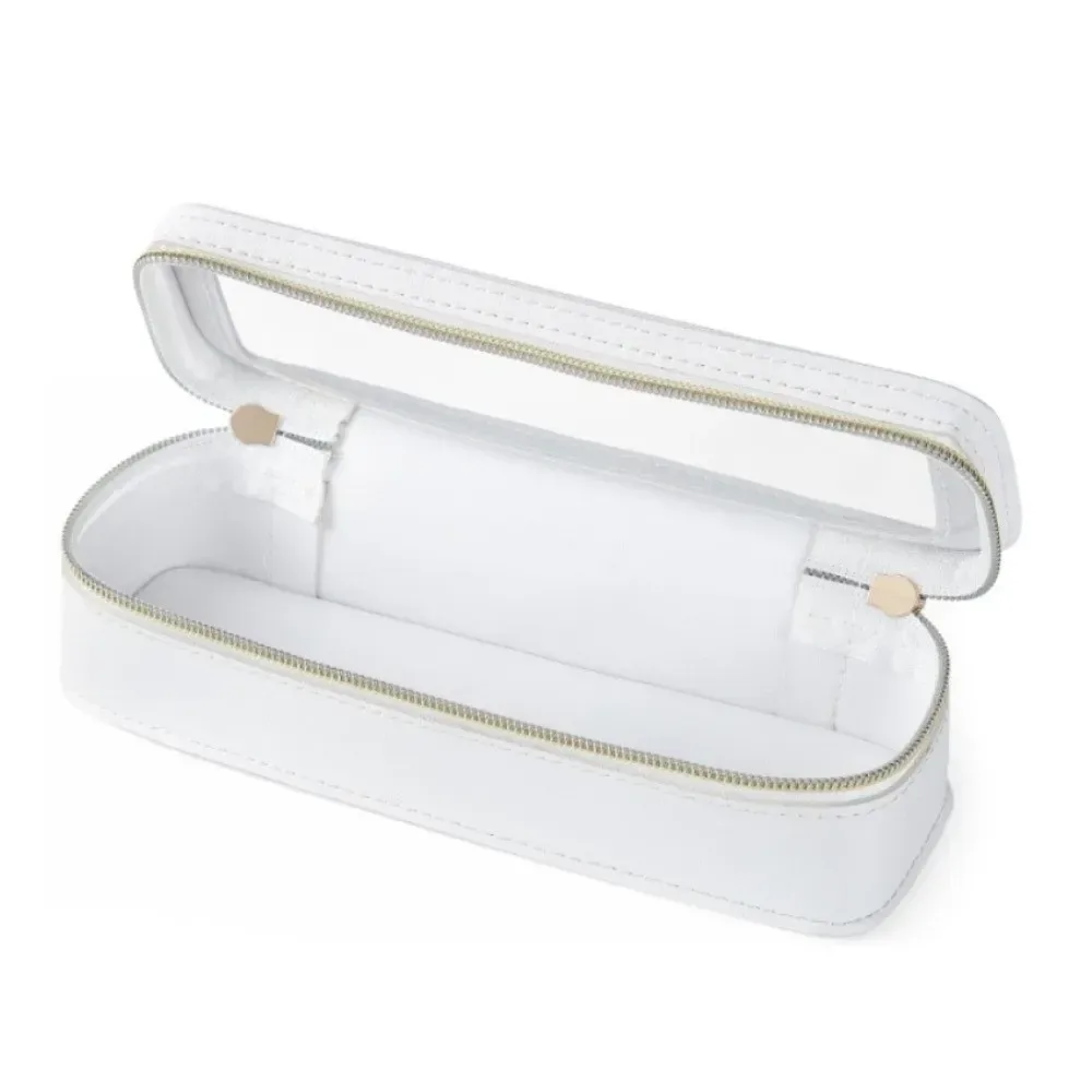 étuis cosmétiques pvc transparent fermeture éclair couleur blanc rose noir décontracté voyage cosmétiques pochettes rangement