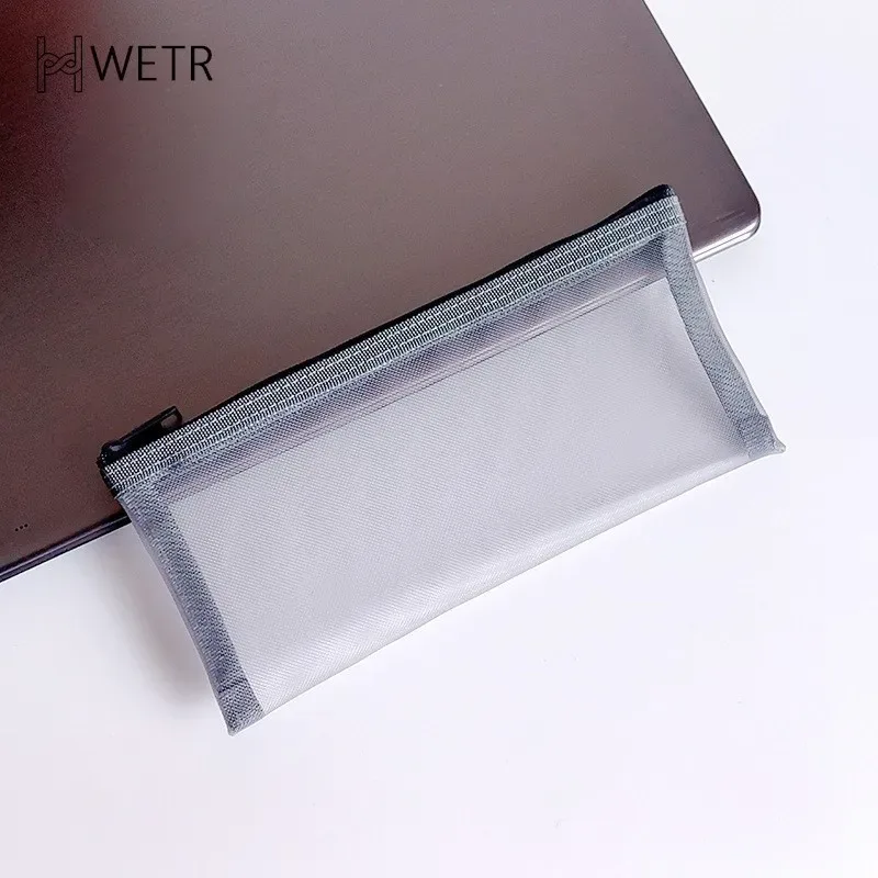 sacs de rangement pour pinceaux de maquillage pour femmes, poudres de maquillage, rouge à lèvres, étui à crayons en maille transparente pour étudiants, ins travel cosmetic evaluation