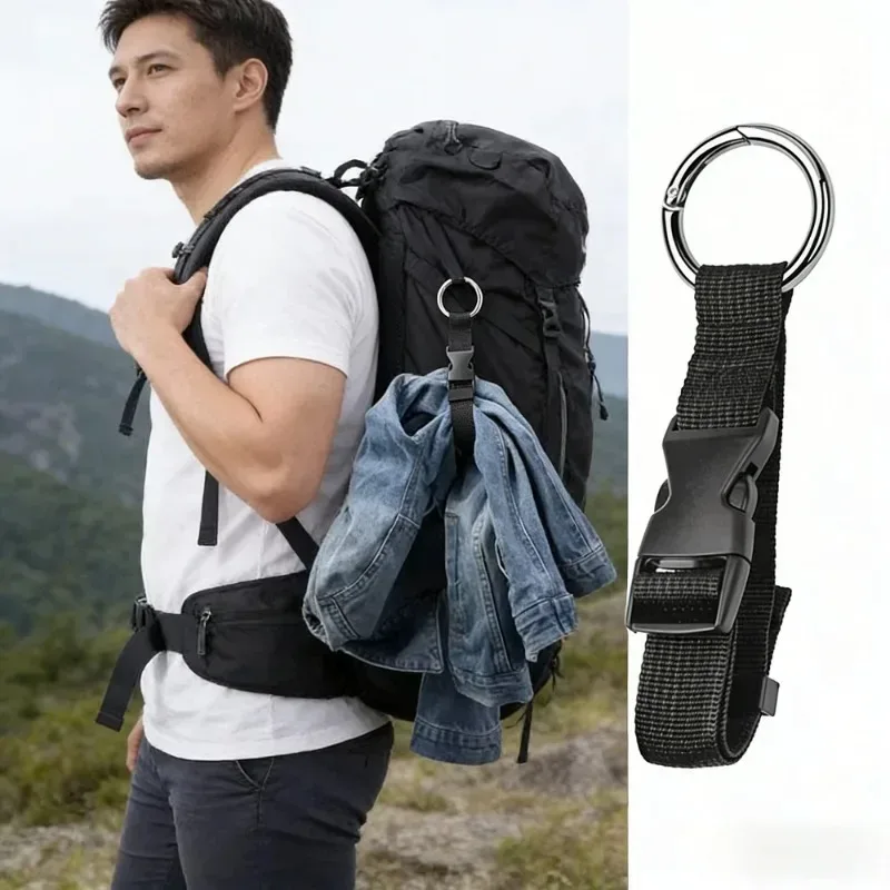 sangle de bagage add-a-bag multifonctionnelle portable en nylon avec boucle de déverrouillage en alliage de zinc pour les voyages et la randonnée en plein air