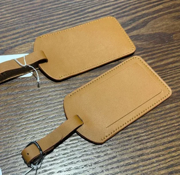 étiquette de bagage en cuir personnalisable, étiquette de valise en cuir véritable de luxe, accessoires de voyage pour femmes, lettres personnalisées, étiquette de bagage pour hommes
