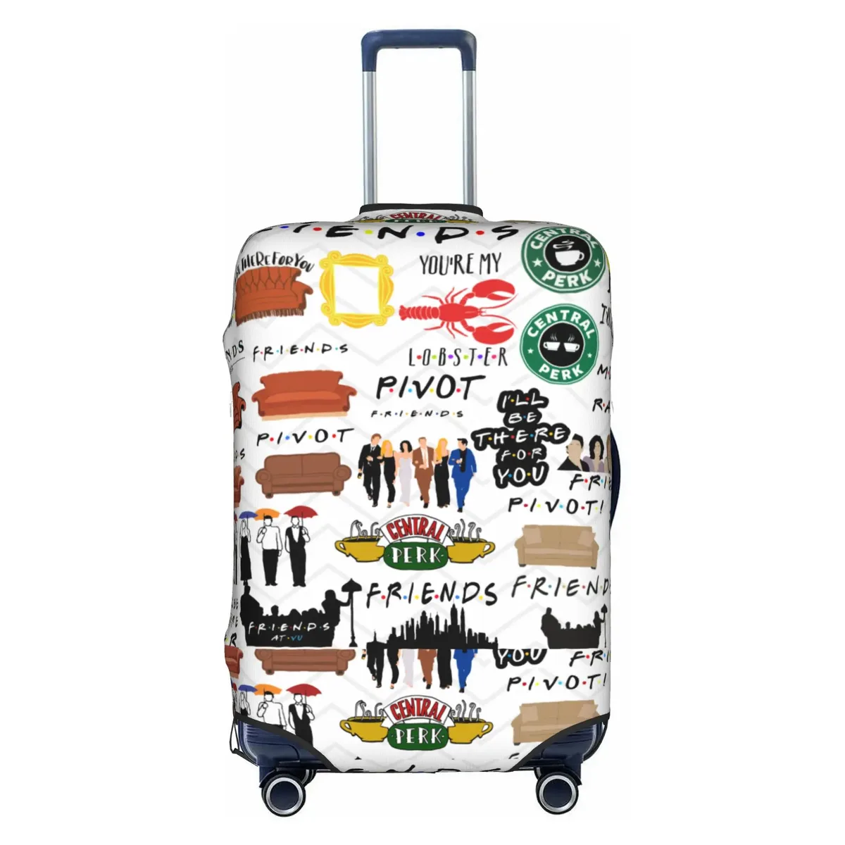 housse de protection pour bagages, motif personnalisé de la série télévisée friends, avec citation amusante, convient aux valises de 18 à 32 pouces