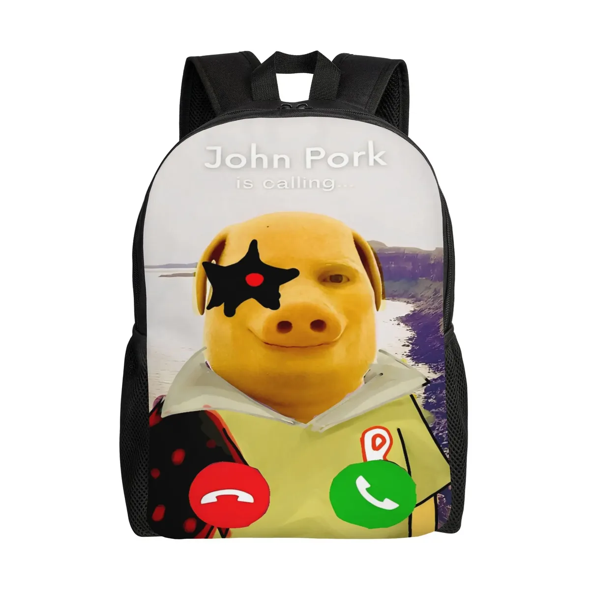 sac à dos fantaisie tung tung tung sahur john pork pour garçon, grands sacs d'école de voyage, sac à dos coloré
