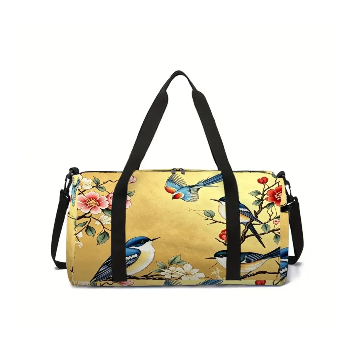 sac de voyage scolaire à motif d'oiseaux et de chats, grande capacité, sac à bagages plat 2d, dessin animé, meilleur cadeau pour garçons et filles, style tendance