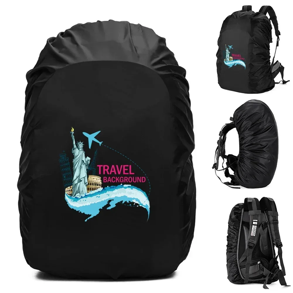 juste de pluie imperméable pour sac à dos, housse anti-poussière, sac d'escalade, extérieur, sac à dos, série de voyage, 20-70l