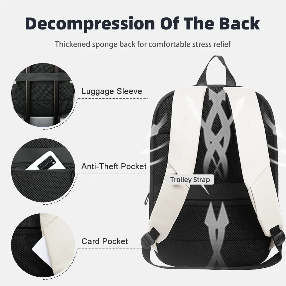 heroic knight – sac à dos de haute qualité pour ordinateur portable de 17 pouces, sac à dos de voyage en tissu oxford imperméable pour hommes d'affaires